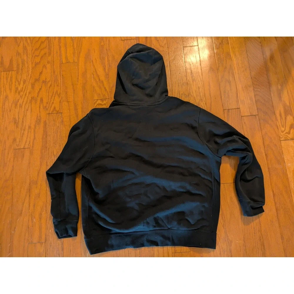 Nike Swept Wing Swoosh Blueprint‎ Black Graphic Hoodie Sweatshirt Men XL